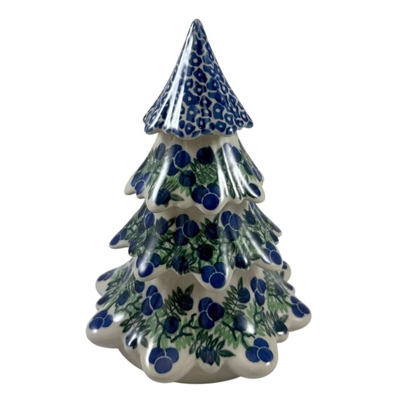 Boleslawiec Other - Huckleberry Polish Pottery Christmas Tree Figurine Handmade Boleslawiec Poland
